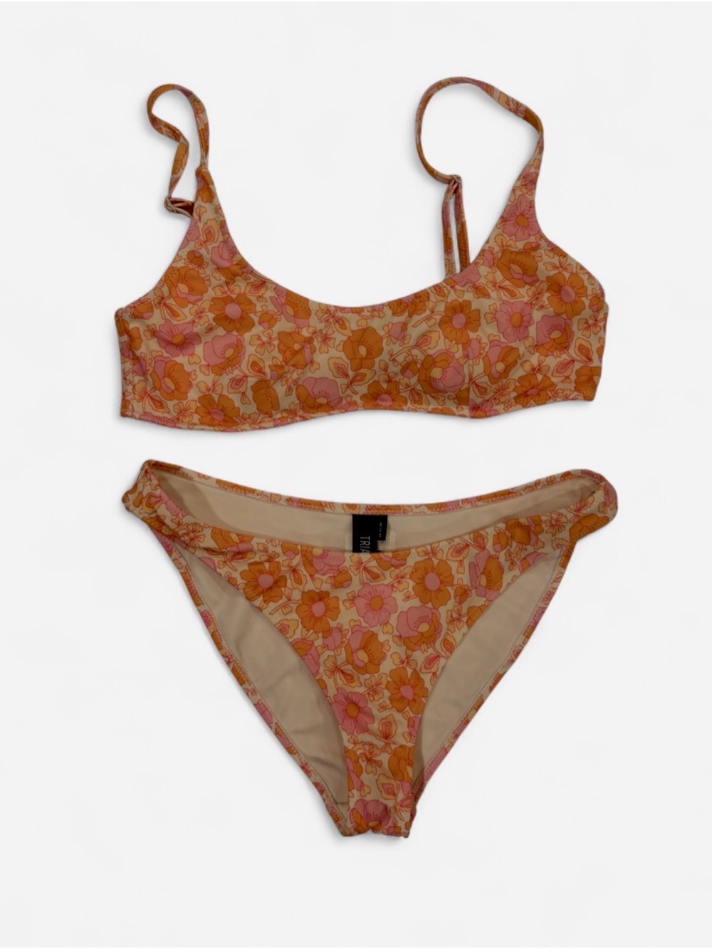 TRIANGL Maci Neon Pop Floral Bikini Set Medium – Retail $119